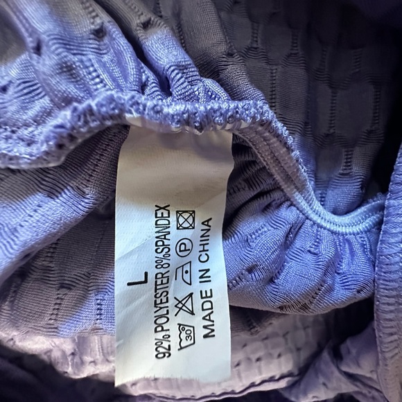 Textured Scrunchy Butt Lilac Purple Biker Shorts NWT - Picture 6 of 6